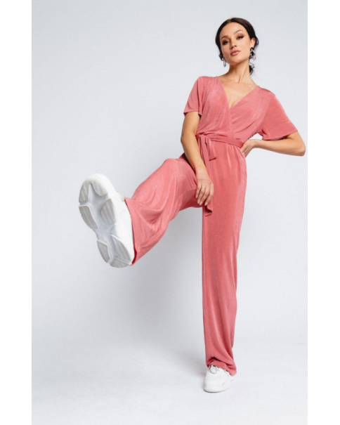 Γυναικεία Κοντομάνικη Ολόσωμη Φόρμα Ροζ RUT-21-01-91 Γυναικεία Κοντομάνικη Ολόσωμη Φόρμα Ροζ RUT-21-01-91
