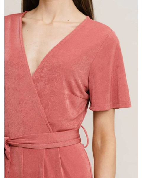 Γυναικεία Κοντομάνικη Ολόσωμη Φόρμα Ροζ RUT-21-01-91 Γυναικεία Κοντομάνικη Ολόσωμη Φόρμα Ροζ RUT-21-01-91