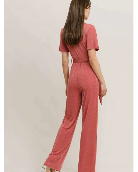 Γυναικεία Κοντομάνικη Ολόσωμη Φόρμα Ροζ RUT-21-01-91 Γυναικεία Κοντομάνικη Ολόσωμη Φόρμα Ροζ RUT-21-01-91