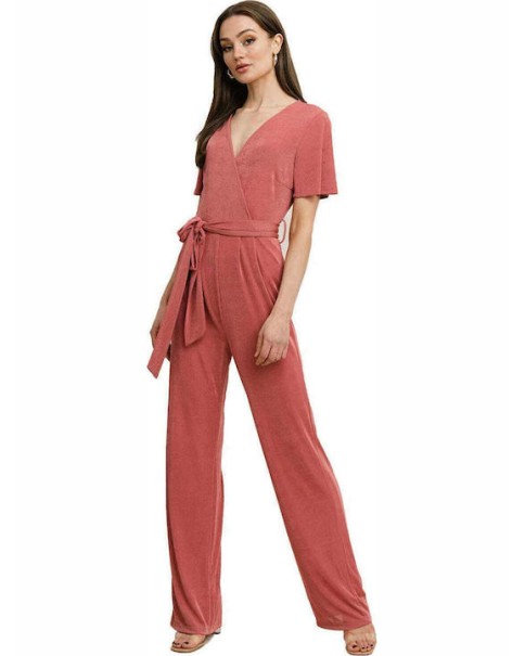 Γυναικεία Κοντομάνικη Ολόσωμη Φόρμα Ροζ RUT-21-01-91 Γυναικεία Κοντομάνικη Ολόσωμη Φόρμα Ροζ RUT-21-01-91