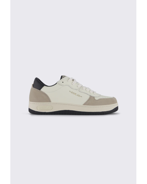 Ανδρικά White/Beige Sneakers Replay RZ3G0046L CASUAL-SNEAKERS Ανδρικά White/Beige Sneakers Replay RZ3G0046L CASUAL-SNEAKERS