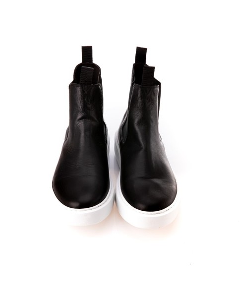 Ανδρικό Δερμάτινο Μαύρο Μποτάκι Robinson 69105