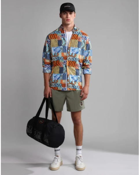 Ανδρικό Print Πουκάμισο Napapijri G-Courma ΠΟΥΚΑΜΙΣΑ ΜΑΚΡΥ ΜΑΝΙΚΙ