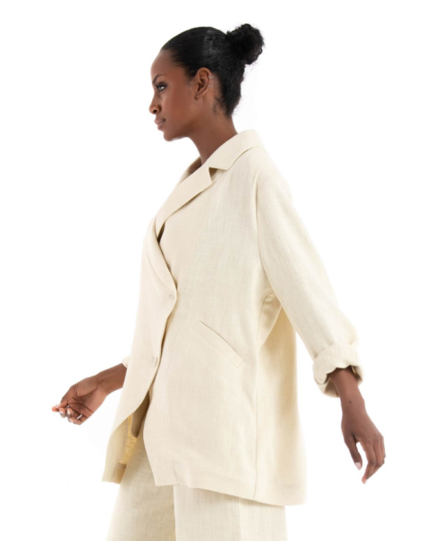 Γυναικείο Λινό Σακάκι Black&black S23B3142 ΠΑΛΤΟ & ΣΑΚΑΚΙΑ