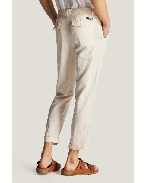 Ανδρικό Λινό Παντελόνι Dirty Laundry Linen Blend Chino Trousers ΠΑΝΤΕΛΟΝΙΑ ΥΦΑΣΜΑ