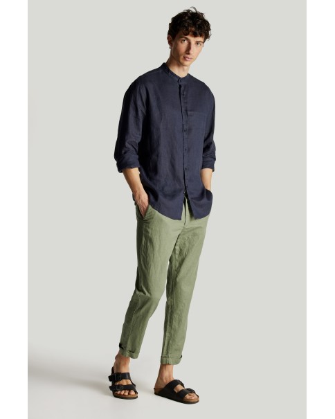 Ανδρικό Λινό Παντελόνι Dirty Laundry Linen Blend Chino Trousers ΠΑΝΤΕΛΟΝΙΑ ΥΦΑΣΜΑ