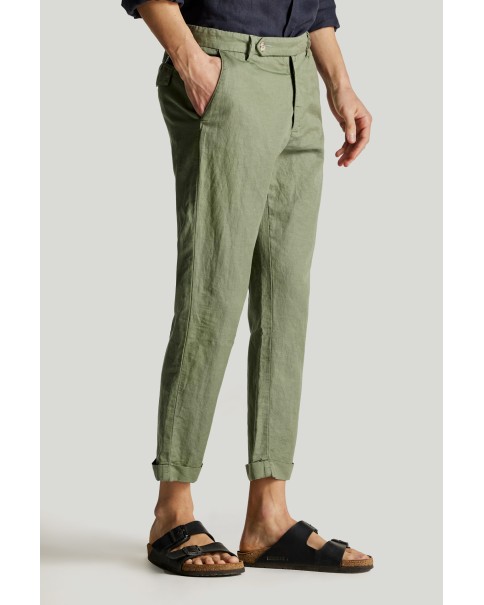 Ανδρικό Λινό Παντελόνι Dirty Laundry Linen Blend Chino Trousers ΠΑΝΤΕΛΟΝΙΑ ΥΦΑΣΜΑ