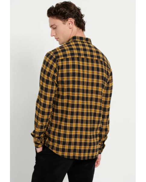 Ανδρικό Πουκάμισο Καρό Funky Buddha FBM008-029-05 ΠΟΥΚΑΜΙΣΑ ΜΑΚΡΥ ΜΑΝΙΚΙ
