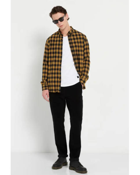 Ανδρικό Πουκάμισο Καρό Funky Buddha FBM008-029-05 ΠΟΥΚΑΜΙΣΑ ΜΑΚΡΥ ΜΑΝΙΚΙ