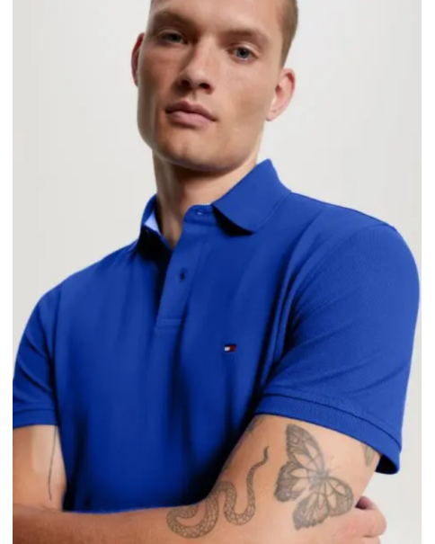 Ανδρική Μπλούζα Πόλο Tommy Hilfiger MW0MW17770 Regular