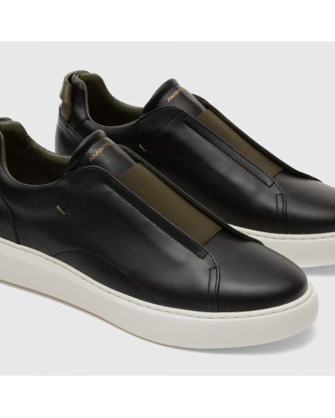 Ανδρικά Δερμάτινα Slip-On Παπούτσια AMBITIOUS 10441B-4848AM CASUAL-SNEAKERS