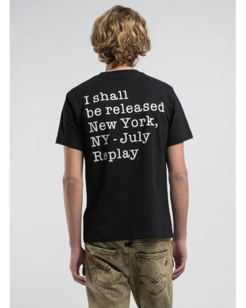 Ανδρικό T-shirt Replay M3022 LETTERING