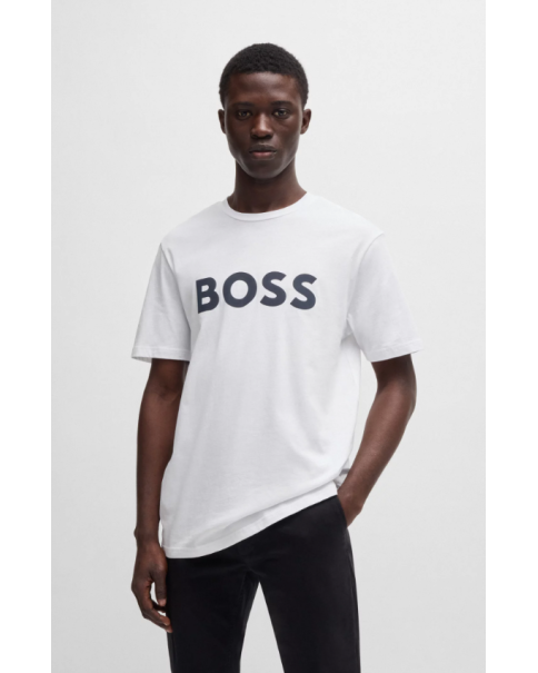 Ανδρικό BOSS T-shirt Thinking1 50481923 100 WH/BL T-SHIRTS Ανδρικό BOSS T-shirt Thinking1 50481923 100 WH/BL T-SHIRTS