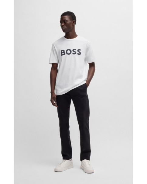 Ανδρικό BOSS T-shirt Thinking1 50481923 100 WH/BL T-SHIRTS Ανδρικό BOSS T-shirt Thinking1 50481923 100 WH/BL T-SHIRTS