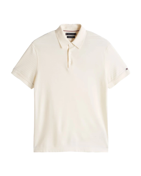 Ανδρική Μπλούζα Πόλο Mercerized Cotton Tommy Hilfiger MW0MW38743 Ivory ΜΠΛΟΥΖΕΣ POLO