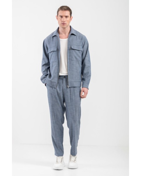 Ανδρικό Overshirt με zip Vittorio 300-25-Andora Denim Ανδρικό Overshirt με zip Vittorio 300-25-Andora Denim