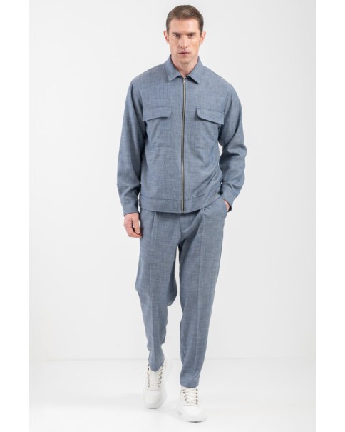 Ανδρικό Overshirt με zip Vittorio 300-25-Andora Denim Ανδρικό Overshirt με zip Vittorio 300-25-Andora Denim