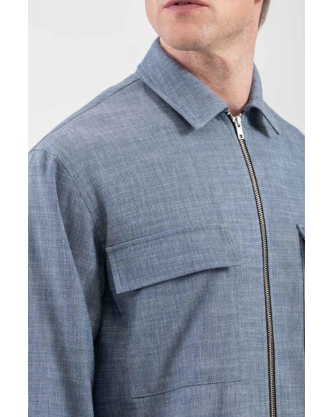 Ανδρικό Overshirt με zip Vittorio 300-25-Andora Denim Ανδρικό Overshirt με zip Vittorio 300-25-Andora Denim