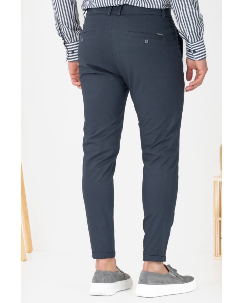 Ανδρικό Παντελόνι Chino Vittorio 500-24-ALTO Blue ΠΑΝΤΕΛΟΝΙΑ ΥΦΑΣΜΑ
