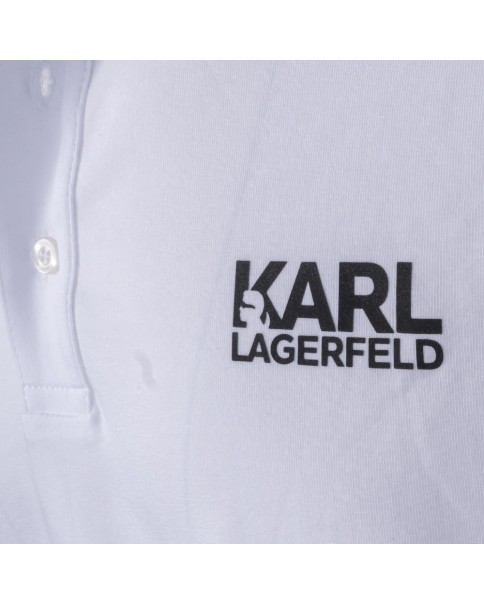 Ανδρική Λευκή Πόλο Μπλούζα Karl Lagerfeld 745088 552235 10 POLO T-SHIRTS