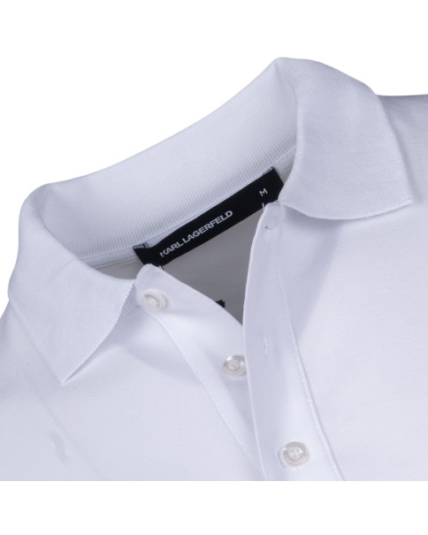 Ανδρική Λευκή Πόλο Μπλούζα Karl Lagerfeld 745088 552235 10 POLO T-SHIRTS