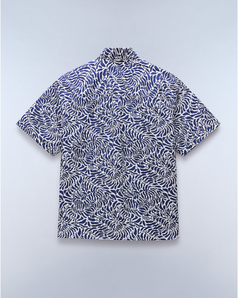 Ανδρικό Print Πουκάμισο Napapijri G-Ronge NP0A4IDLFEC1 ΠΟΥΚΑΜΙΣΑ ΚΟΝΤΟ ΜΑΝΙΚΙ