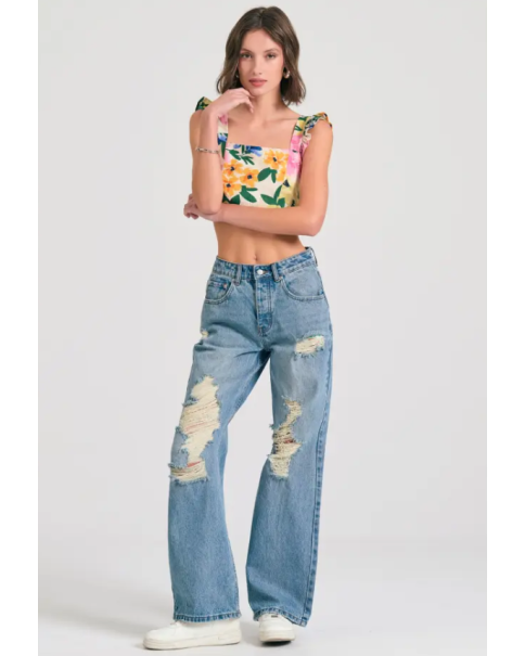 Γυναικείο Jean Παντελόνι Funky Buddha FBL011-165-02 JEANS Γυναικείο Jean Παντελόνι Funky Buddha FBL011-165-02 JEANS