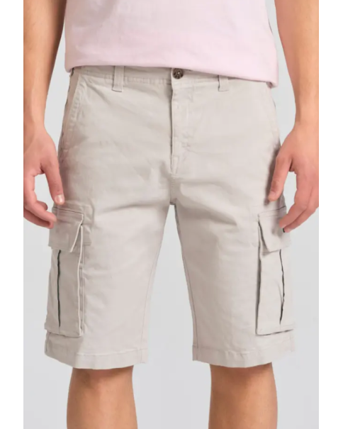 Ανδρική Βερμούδα Cargo Funky Buddha FBM011-002-03 Mist Grey ΒΕΡΜΟΥΔΕΣ