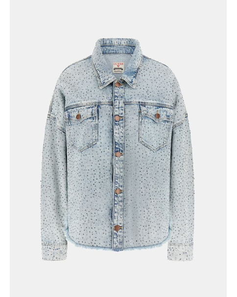 Γυναικείο Denim Πουκάμισο Guess διακοσμημένο με στρας W5GN90D5LQ2 ΠΟΥΚΑΜΙΣΑ Γυναικείο Denim Πουκάμισο Guess διακοσμημένο με στρας W5GN90D5LQ2 ΠΟΥΚΑΜΙΣΑ
