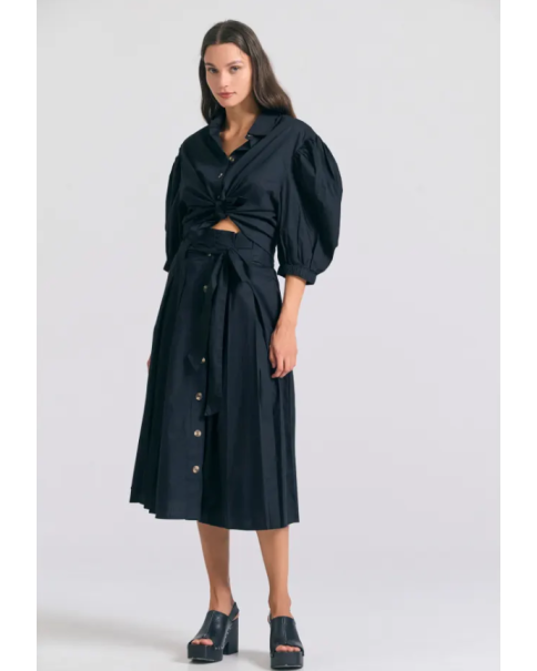 Φούστα Relaxed fit μίντι με πιέτες Funky Buddha FBL011-101-14 Φούστα Relaxed fit μίντι με πιέτες Funky Buddha FBL011-101-14