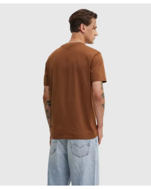 Ανδρικό T-shirt HUGO Dulivio 50467556 217 Medium Brown T-SHIRTS