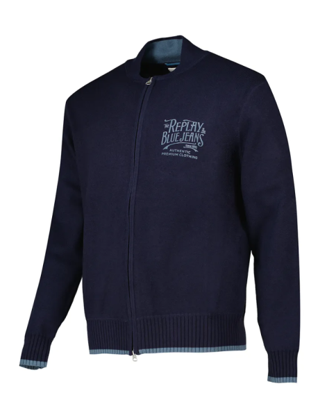 Ανδρική Μπλέ Ζακέτα Replay UK4887 G23538 780 CARDIGANS