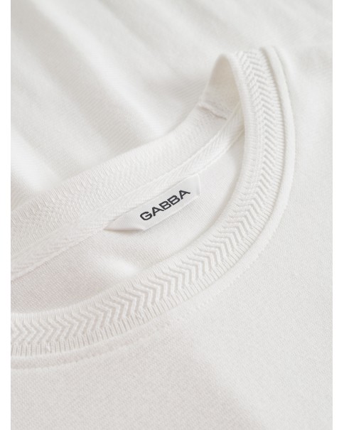 Ανδρική Μονόχρωμη Μπλούζα Gabba Dune Brush 11620 Off White T-SHIRTS LONG SLEEVE