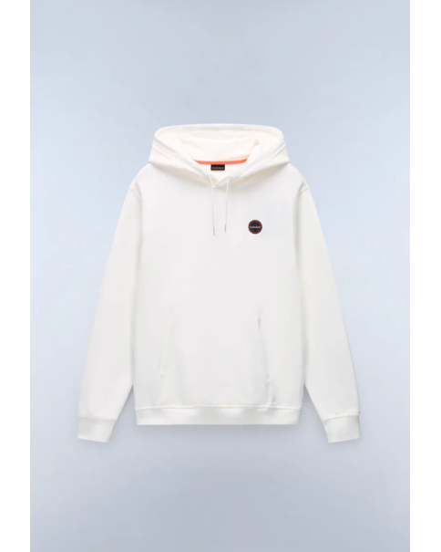 Ανδρικό Φούτερ με κουκούλα NAPAPIJRI B-BADGE NP0A891L201 White SWEATSHIRTS & HOODIES