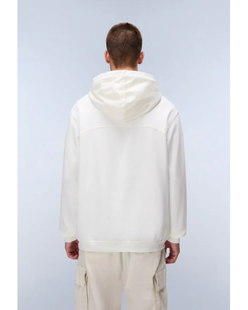 Ανδρικό Φούτερ με κουκούλα NAPAPIJRI B-BADGE NP0A891L201 White SWEATSHIRTS & HOODIES