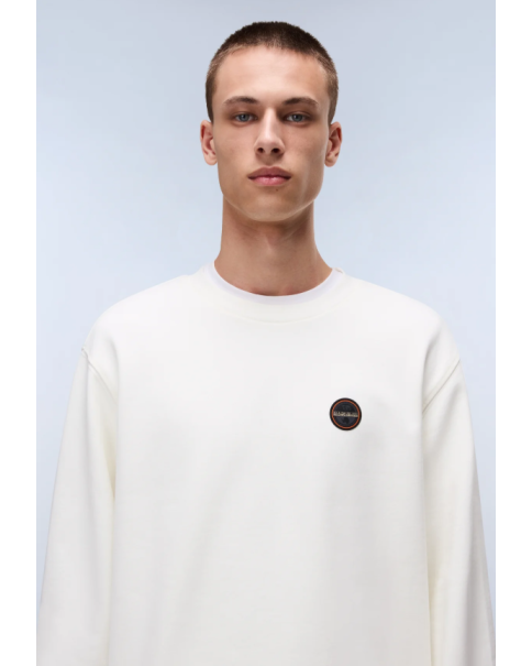 Ανδρικό Φούτερ Crewneck Napapijri B-BADGE NP0A4I1C206 White Ανδρικό Φούτερ Crewneck Napapijri B-BADGE NP0A4I1C206 White
