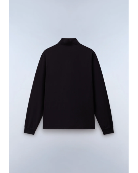 Ανδρική Μπλούζα Πόλο Napapijri BADGE NP0A892G941 Black POLO T-SHIRTS