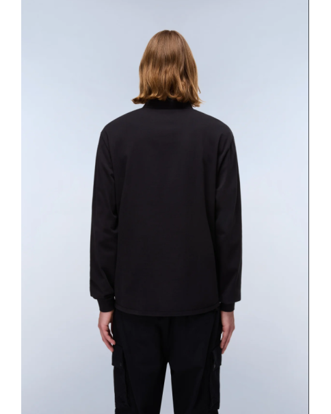 Ανδρική Μπλούζα Πόλο Napapijri BADGE NP0A892G941 Black POLO T-SHIRTS