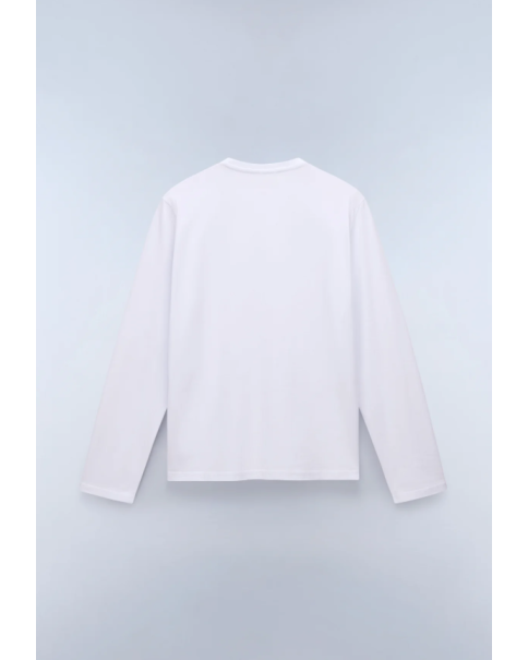 Ανδρική Μπλούζα Μακρυμάνικη Napapijri SALIS NP0A4HN70021 Bright White T-SHIRTS LONG SLEEVE