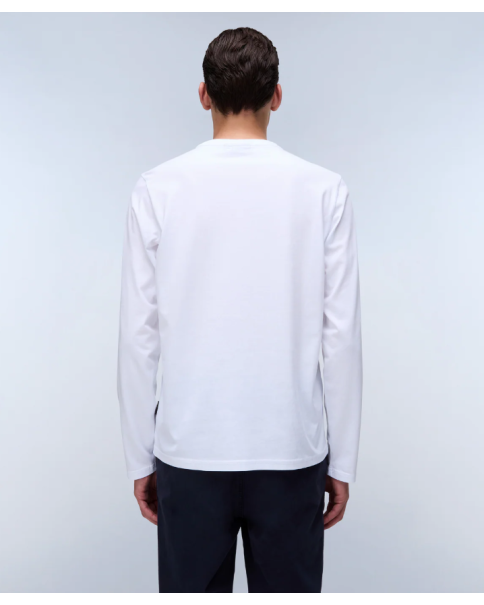 Ανδρική Μπλούζα Μακρυμάνικη Napapijri SALIS NP0A4HN70021 Bright White T-SHIRTS LONG SLEEVE