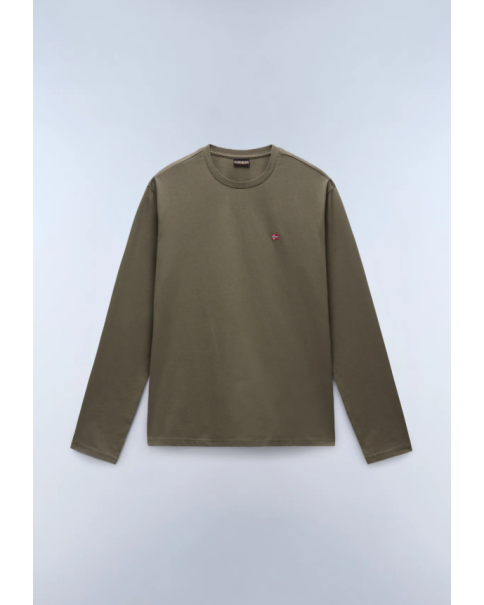 Ανδρική Μπλούζα Μακρυμάνικη Napapijri SALIS NP0A4HN7G0A1 Tea Leaf T-SHIRTS LONG SLEEVE