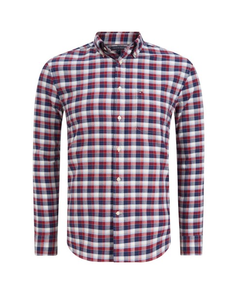 Ανδρικό Πουκάμισο Καρό Tommy Hilfiger MW0MW40465 0QJ ΠΟΥΚΑΜΙΣΑ ΜΑΚΡΥ ΜΑΝΙΚΙ