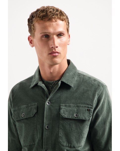 Ανδρικό Velour Jacket No Excess 29530842 Dark Green OVERSHIRT