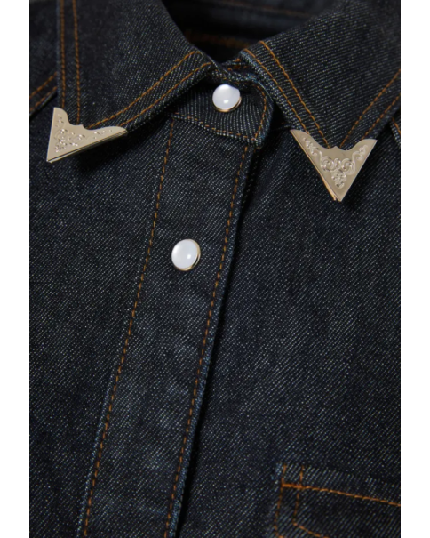 Γυναικείο Jean Πουκάμισο Funky Buddha FBL012-164-05 Γυναικείο Jean Πουκάμισο Funky Buddha FBL012-164-05