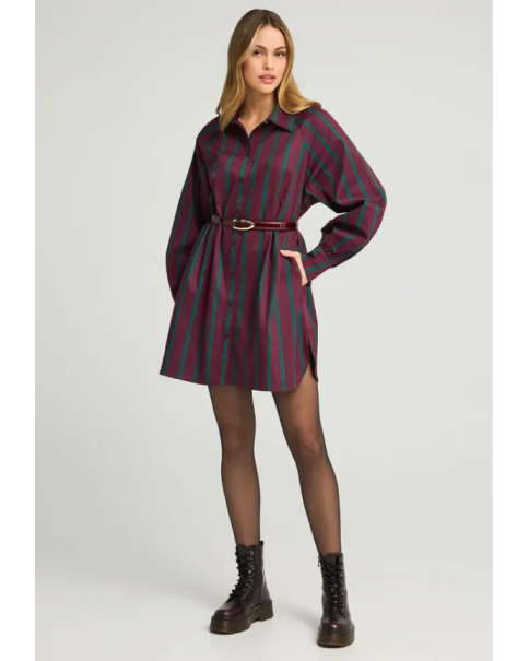 Φόρεμα πουκάμισο ριγέ Funky Buddha FBM012-120-13