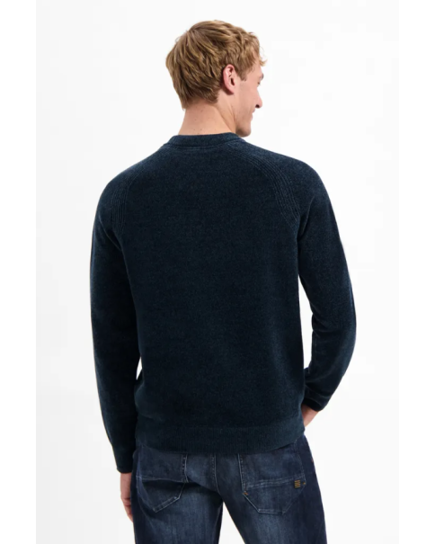 Ανδρικό Σενίλ ΠουλόβερNo Excess 29210950 Navy ΠΛΕΚΤΑ