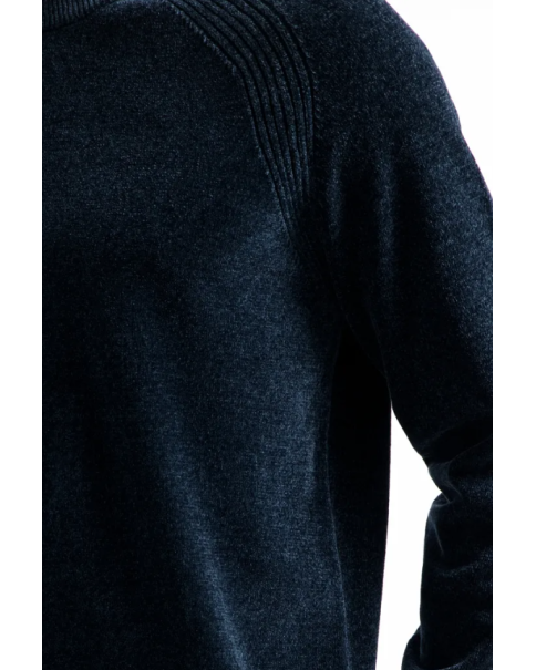 Ανδρικό Σενίλ ΠουλόβερNo Excess 29210950 Navy ΠΛΕΚΤΑ