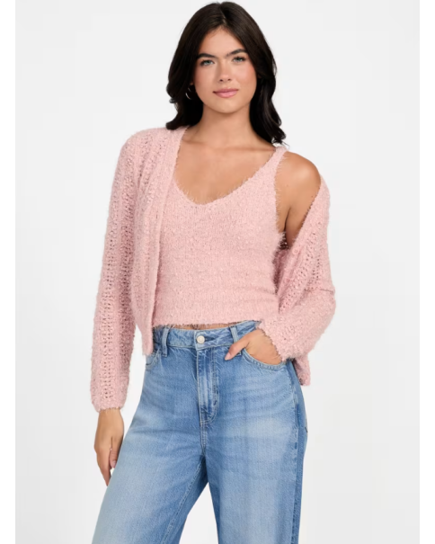 Γυναικεία Χνουδωτό πλεκτό αμάνικο τοπ Guess W5BR20Z3OX2 ΜΠΛΟΥΖΕΣ - ΤΟΠ Γυναικεία Χνουδωτό πλεκτό αμάνικο τοπ Guess W5BR20Z3OX2 ΜΠΛΟΥΖΕΣ - ΤΟΠ