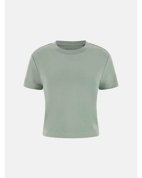 Γυναικείο Boxy t-shirt με λογότυπο Guess W5YI06KCYV2 ΜΠΛΟΥΖΕΣ - ΤΟΠ