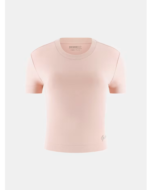 Γυναικείο Boxy t-shirt με λογότυπο Guess W5YI06KCYV2 ΜΠΛΟΥΖΕΣ - ΤΟΠ